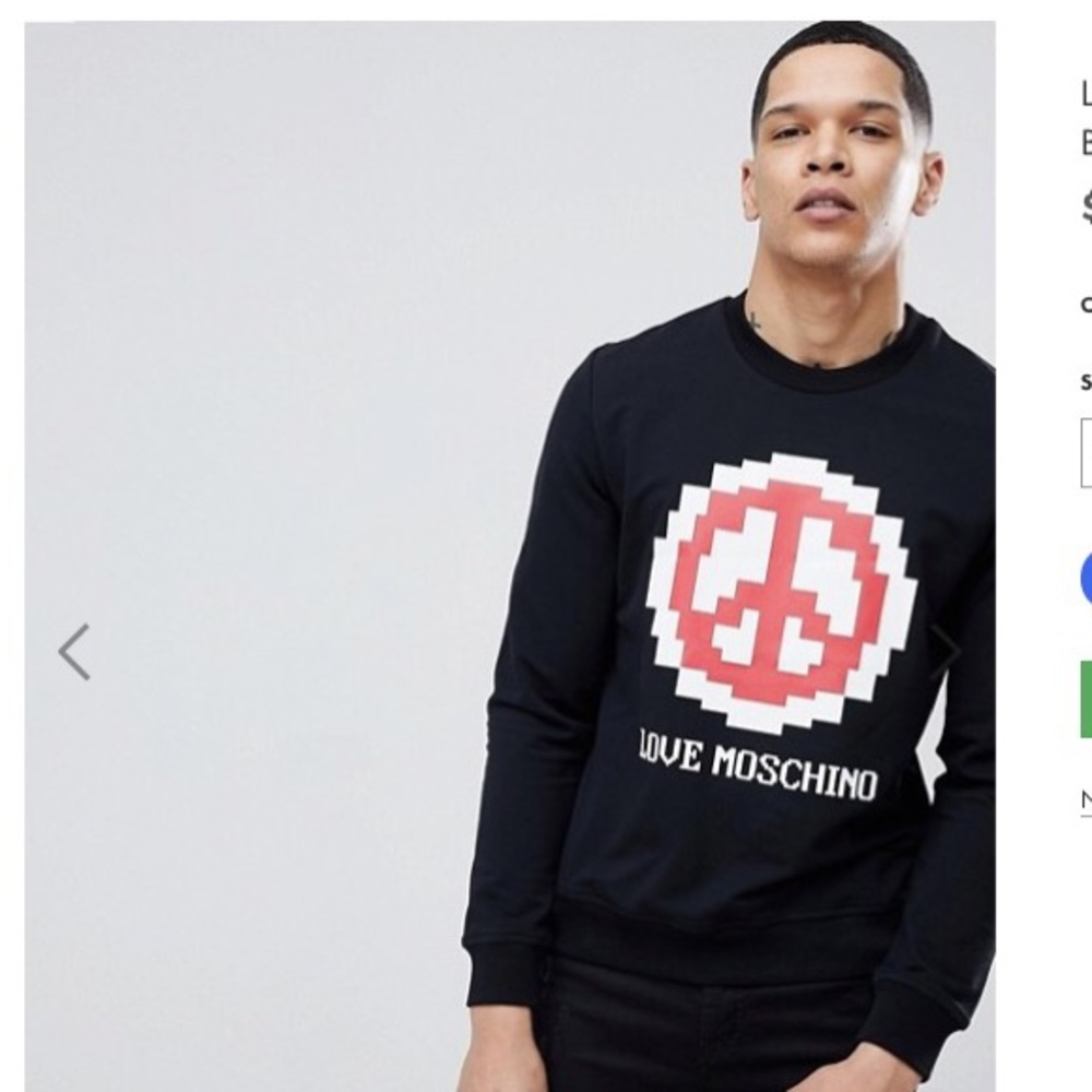 Moschino men’s sweatshirt. Brand new